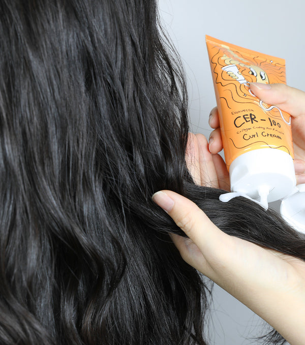 ELIZAVECCA CER-100 Collagen Coating Hair A+ Muscle Curl Cream 120ml – Crema para Peinar y Definir Rizos con Colágeno Hidrolizado