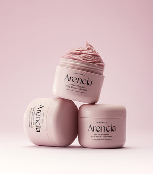 ARENCIA Fresh Rosehip Rice Mochi Cleanser 120g – Limpiador Facial Artesanal Iluminador con Rosa Mosqueta, Arroz y Vitamina C