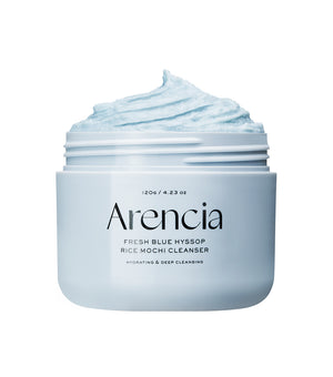 ARENCIA Blue Hyssop Rice Mochi Cleanser 120g – Limpiador Facial Artesanal Calmante con Hisopo Azul, Arroz y Pantenol