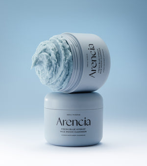ARENCIA Blue Hyssop Rice Mochi Cleanser 120g – Limpiador Facial Artesanal Calmante con Hisopo Azul, Arroz y Pantenol