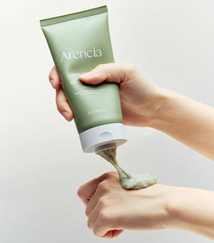 ARENCIA Green Tea + LHA Deep Pore Rice Cake Cleanser 150g – Limpiador de Poros Profundo con Té Verde, LHA y Polvo de Arroz