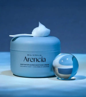 ARENCIA Deep Water Surge Soothing Cream 110ml – Crema Hidratante Calmante de Absorción Rápida con Agua Glaciar y Ceramidas