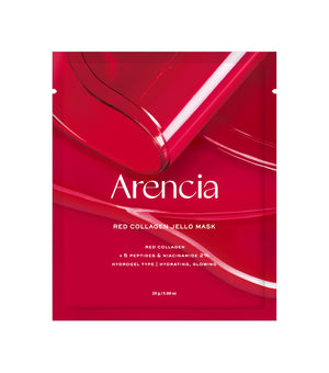 ARENCIA Red Collagen Jello Mask  – Mascarilla Facial Hidratante de Colágeno con Extracto de Camelia y Adenosina