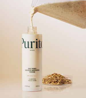PURITO Oat Pdrn Gentle Refining Toner 200ml – Tónico Facial Exfoliante Suave con Agua de Semilla de Avena