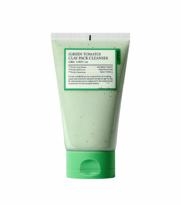 FULLY Green Tomato Clay Mask Cleanser 120ml – Limpiador y Mascarilla de Arcilla Purificante con Tomate Verde