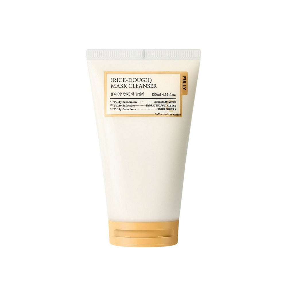 FULLY Rice-Dough Mask Cleanser 130ml – Limpiador y Mascarilla Purificante con Agua de Salvado de Arroz