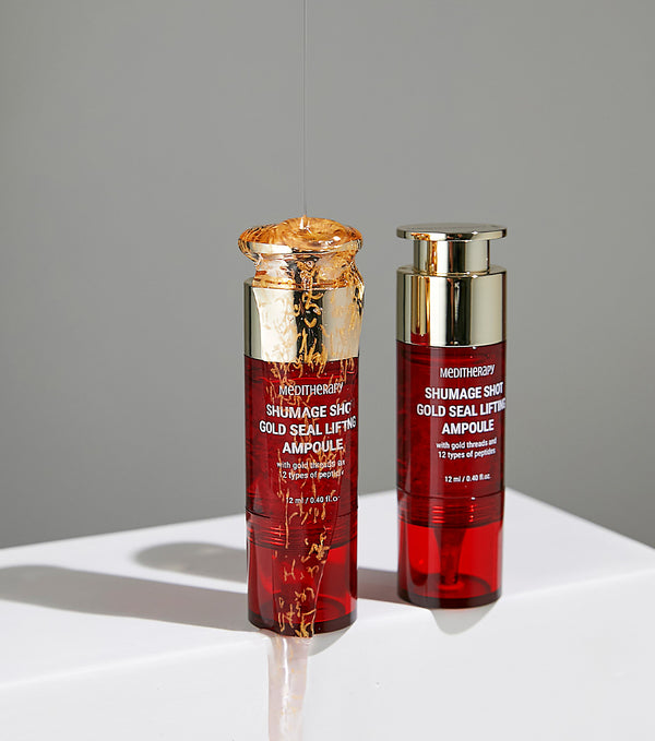 MEDITHERAPY Shumage Shot Gold Seal Lifting Ampoule 12ml – Ampolla Reafirmante Efecto Hilos con Oro Coloidal