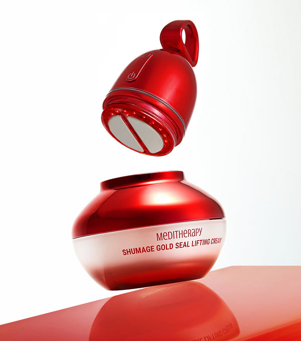 MEDITHERAPY Shumage Gold Seal Lifting Cream & EMS Device 50ml – Kit Reafirmante Intensivo con Oro y Colágeno