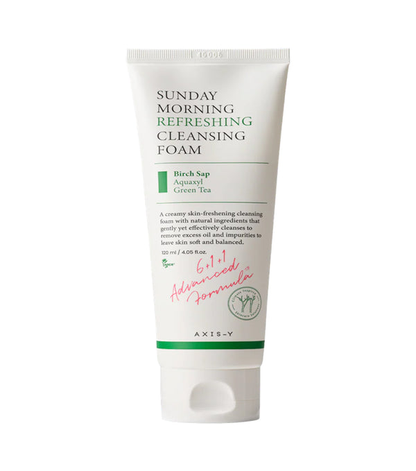 AXIS-Y Sunday Morning Refreshing Cleansing Foam 120ml – Limpiador Facial Espumoso pH 5.5 con Aquaxyl