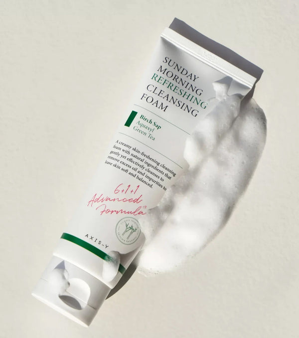 AXIS-Y Sunday Morning Refreshing Cleansing Foam 120ml – Limpiador Facial Espumoso pH 5.5 con Aquaxyl