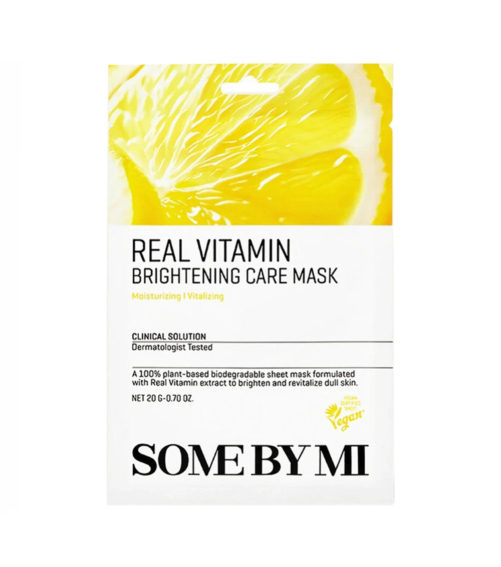 Some By Mi Real Vitamin Brightening Care Mask 20g – Mascarilla Facial Iluminadora Con Vitamina C