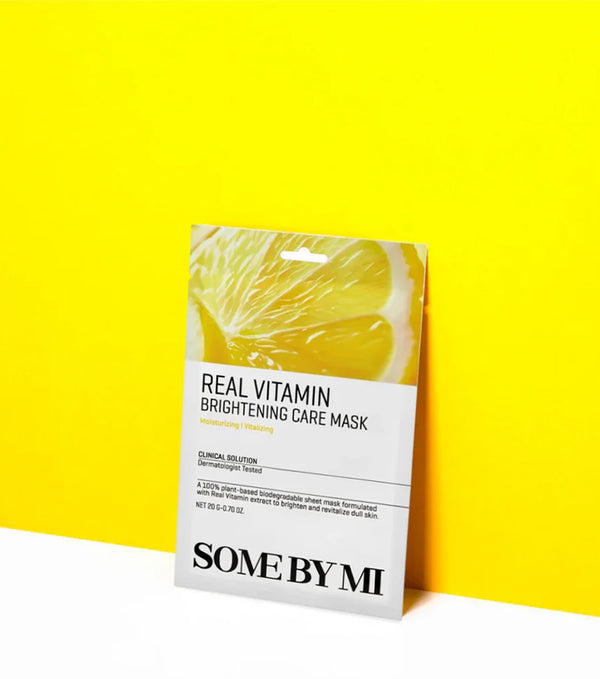 Some By Mi Real Vitamin Brightening Care Mask 20g – Mascarilla Facial Iluminadora Con Vitamina C
