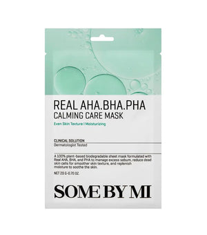 Some By Mi Real Aha-Bha-Pha Calming Care Mask 20g – Mascarilla Facial Exfoliante Con Complejo De Ácidos