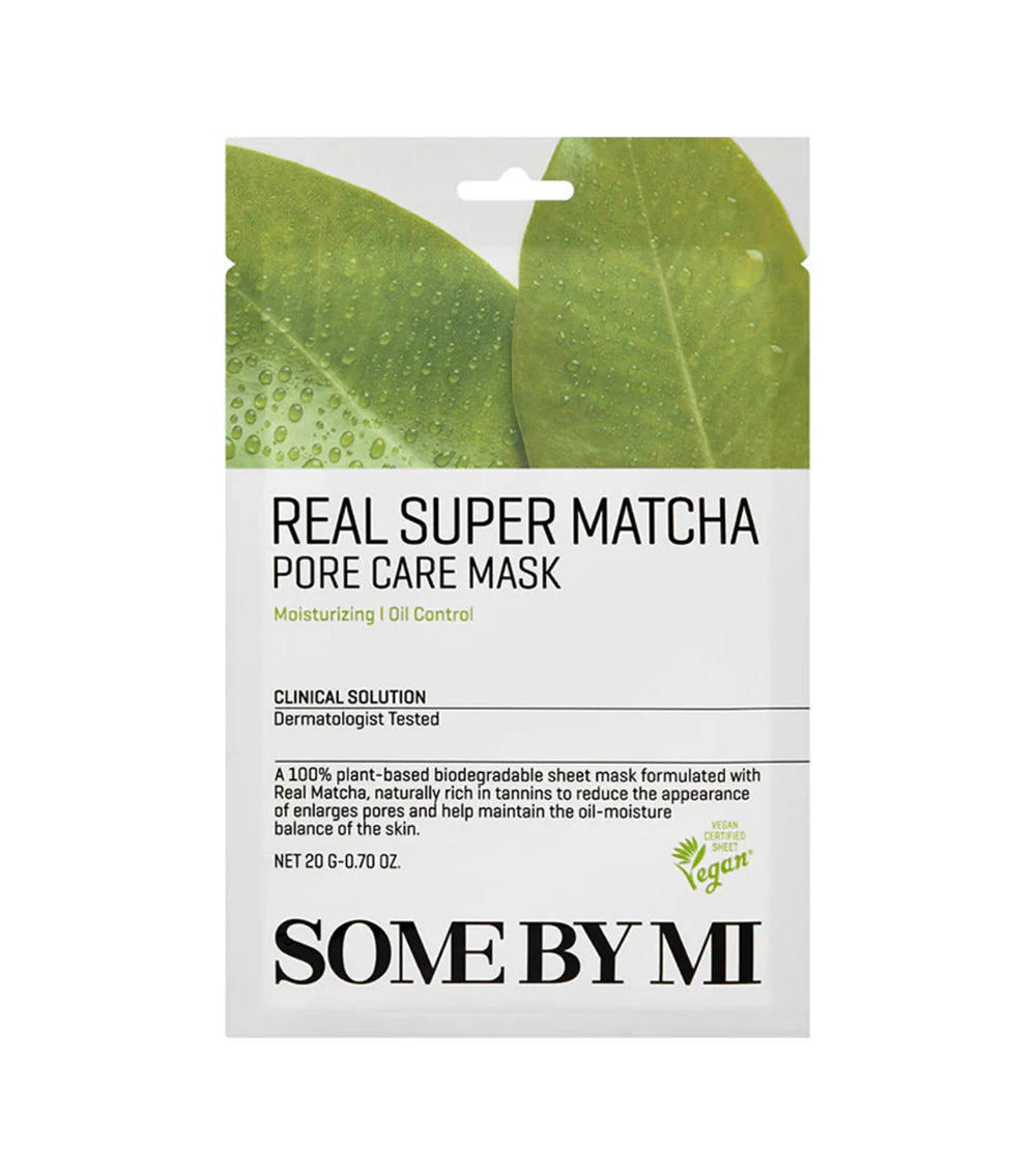 Some By Mi Real Super Matcha Pore Care Mask 20g – Mascarilla Facial Para Poros Con Extracto De Matcha