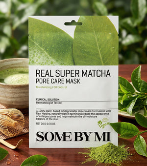 Some By Mi Real Super Matcha Pore Care Mask 20g – Mascarilla Facial Para Poros Con Extracto De Matcha