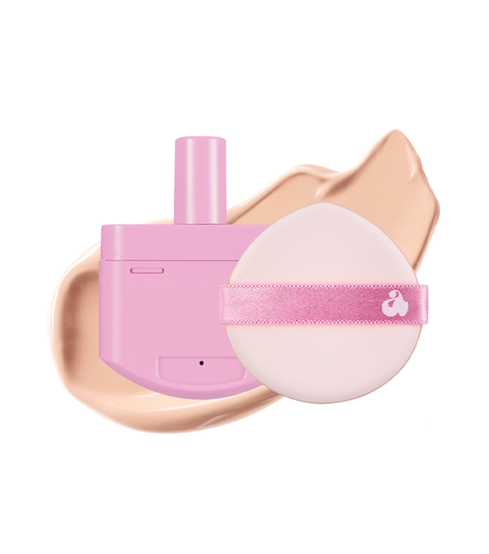 UNLEASHIA Don't Touch Glass Pink Cushion 15g – Base de Maquillaje Luminosa con Ácido Hialurónico