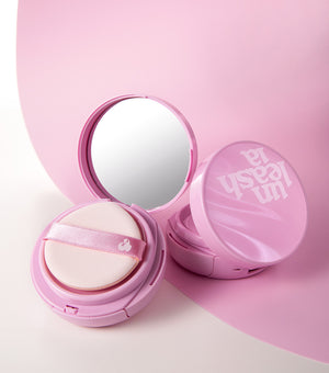 UNLEASHIA Don't Touch Glass Pink Cushion 15g – Base de Maquillaje Luminosa con Ácido Hialurónico