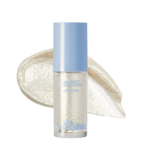 A BY UNLEASHIA Moonlight Liquid Glitter #1 Shine Star 4g – Sombra de Ojos Líquida Brillante con Pigmentos Perlados