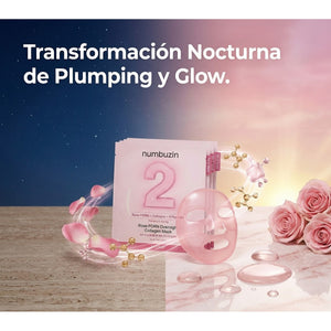 NUMBUZIN No.2 Water Collagen 65% Voluming Sheet Mask 1u – Mascarilla Nocturna Reafirmante con Colágeno y Pdrn de Rosa