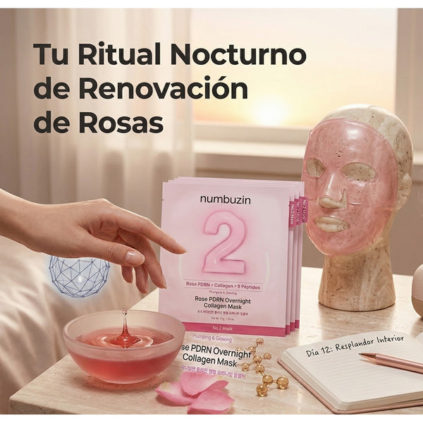 NUMBUZIN No.2 Water Collagen 65% Voluming Sheet Mask 1u – Mascarilla Nocturna Reafirmante con Colágeno y Pdrn de Rosa
