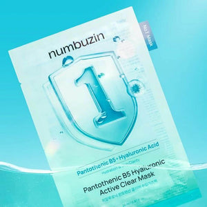NUMBUZIN No.1 Pantothenic B5 Hyaluronic Active Clear Mask 1u – Mascarilla Calmante Anti-imperfecciones con Ácido Pantoténico (Vitamina B5)