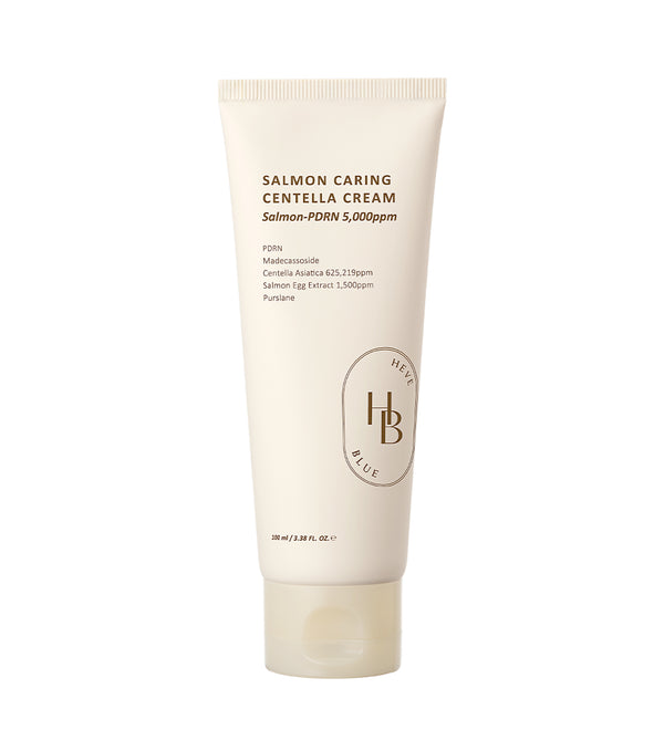 HEVEBLUE Salmon Caring Centella Cream 100ml – Crema Calmante Reparadora con PDRN y Centella