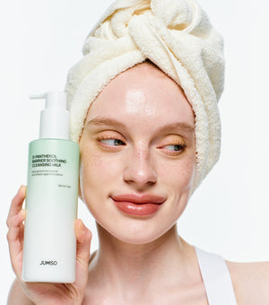 JUMISO D-Panthenol Barrier Soothing Cleansing Milk 300ml – Leche Limpiadora Calmante y Reparadora con D-Pantenol