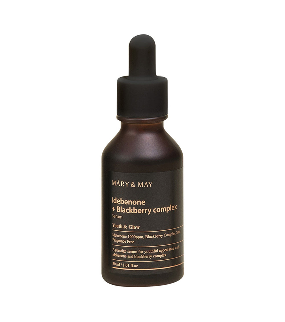 MARY&MAY Idebenone + Blackberry Complex Serum 30ml – Sérum Antioxidante e Iluminador con Idebenona