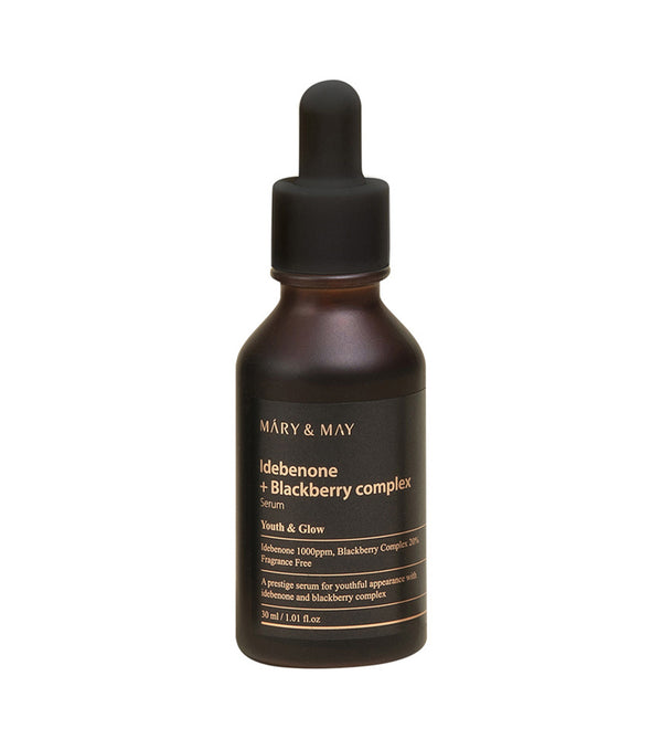 MARY&MAY Idebenone + Blackberry Complex Serum 30ml – Sérum Antioxidante e Iluminador con Idebenona