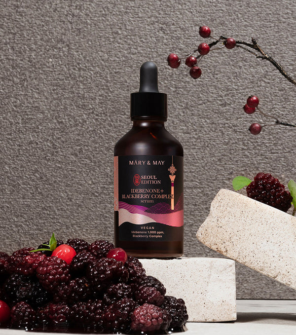 MARY&MAY Idebenone + Blackberry Complex Serum 30ml – Sérum Antioxidante e Iluminador con Idebenona