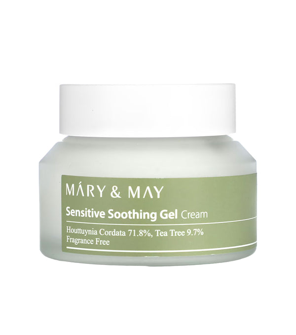 MARY&MAY Sensitive Soothing Gel Cream 70g – Crema Gel Calmante y Anti-imperfecciones con Houttuynia
