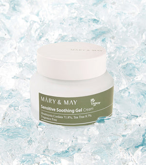 MARY&MAY Sensitive Soothing Gel Cream 70g – Crema Gel Calmante y Anti-imperfecciones con Houttuynia