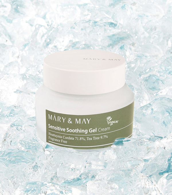 MARY&MAY Sensitive Soothing Gel Cream 70g – Crema Gel Calmante y Anti-imperfecciones con Houttuynia