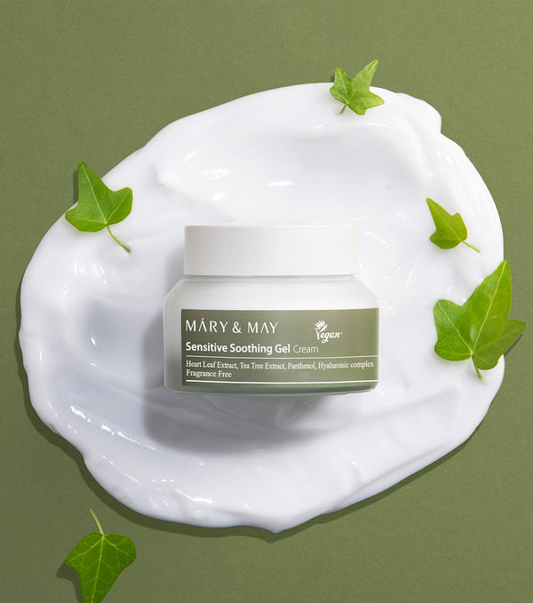 MARY&MAY Sensitive Soothing Gel Cream 70g – Crema Gel Calmante y Anti-imperfecciones con Houttuynia