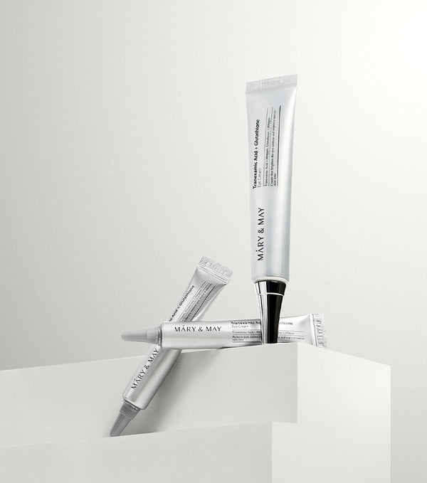 MARY&MAY Tranexamic Acid + Glutathione Eye Cream 30g – Crema para Contorno de Ojos Aclarante con Ácido Tranexámico