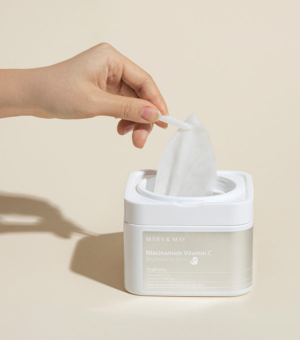 MARY&MAY Niacinamide Vitamin C Brightening Mask 30u – Mascarilla Facial Iluminadora y Antimanchas con Vitamina C