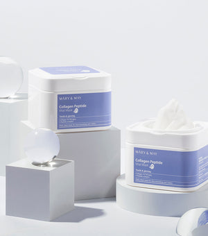 MARY&MAY Collagen Peptide Vital Mask 30u – Mascarilla Facial Reafirmante y Antiarrugas con Colágeno