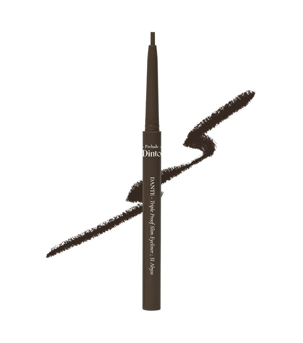DINTO PRELUDE Dante Triple Proof Slim Eyeliner 51 Abyss 0.14g – Delineador de Ojos de Larga Duración con Pigmentos de Alta Intensidad