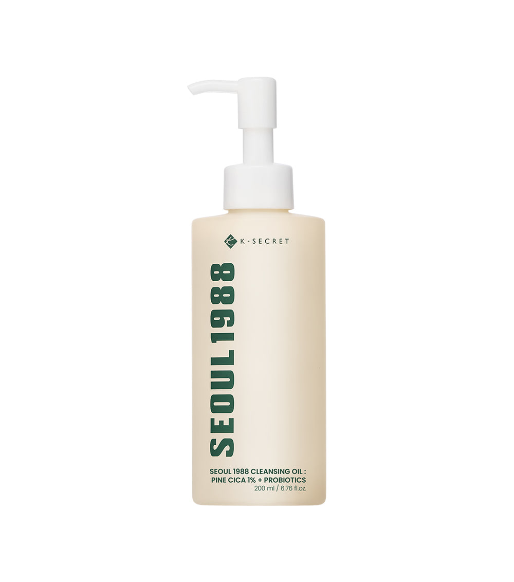 K-SECRET Seoul 1988 Cleansing Oil: Pine Cica 1% + Probiotics 200ml – Aceite Limpiador Purificante con Pine Cica y Probióticos