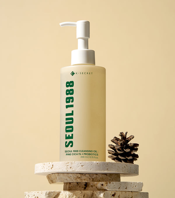K-SECRET Seoul 1988 Cleansing Oil: Pine Cica 1% + Probiotics 200ml – Aceite Limpiador Purificante con Pine Cica y Probióticos