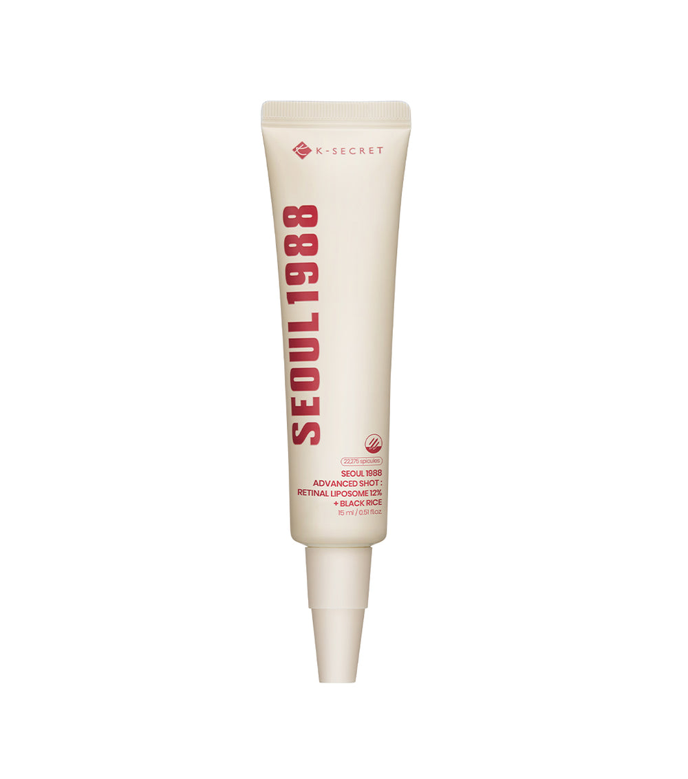 K-SECRET Seoul 1988 Advanced Shot: Retinal Liposome 12% + Black Rice 15ml – Sérum Renovador Intensivo con Retinal