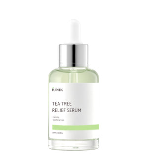 IUNIK Tea Tree Relief Serum 50ml – Sérum Facial Calmante y Antimanchas con Árbol de Té y Centella
