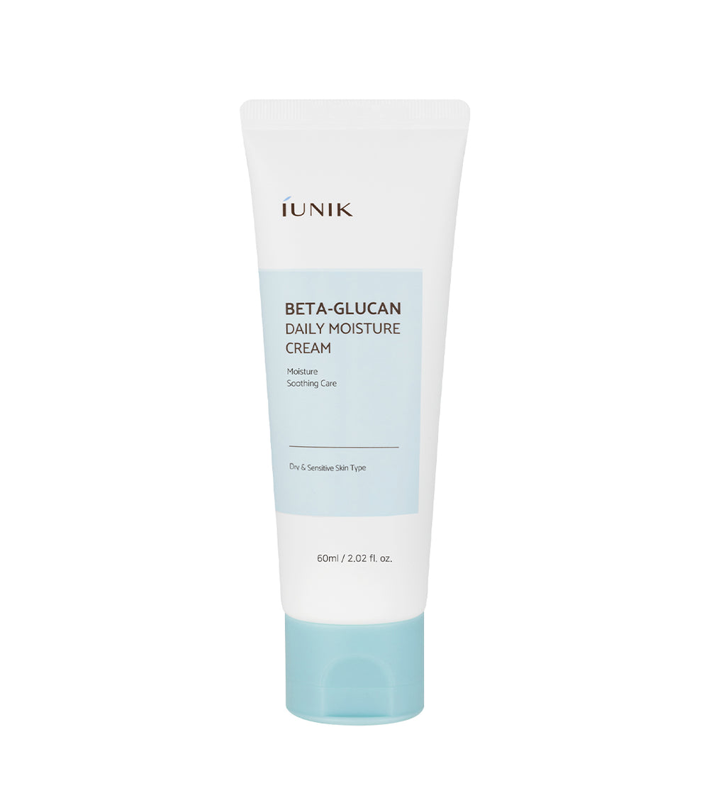 IUNIK Beta Glucan Daily Moisture Cream 60ml – Crema Facial Hidratante Diaria y Reparadora con Beta-Glucano