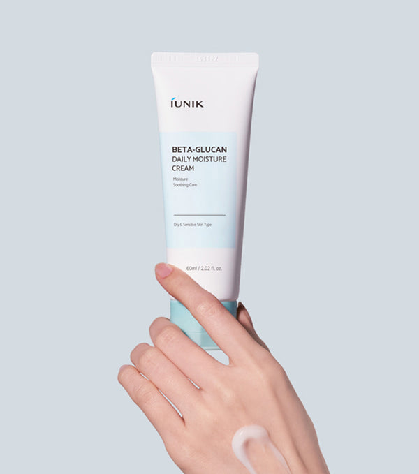 IUNIK Beta Glucan Daily Moisture Cream 60ml – Crema Facial Hidratante Diaria y Reparadora con Beta-Glucano