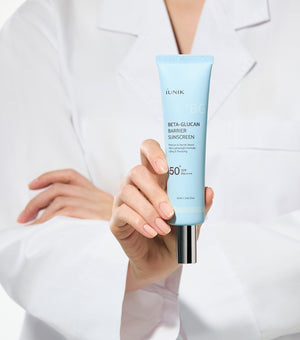 IUNIK Beta Glucan Barrier Sunscreen 60ml – Protector Solar Reafirmante y Reparador con Beta-Glucano