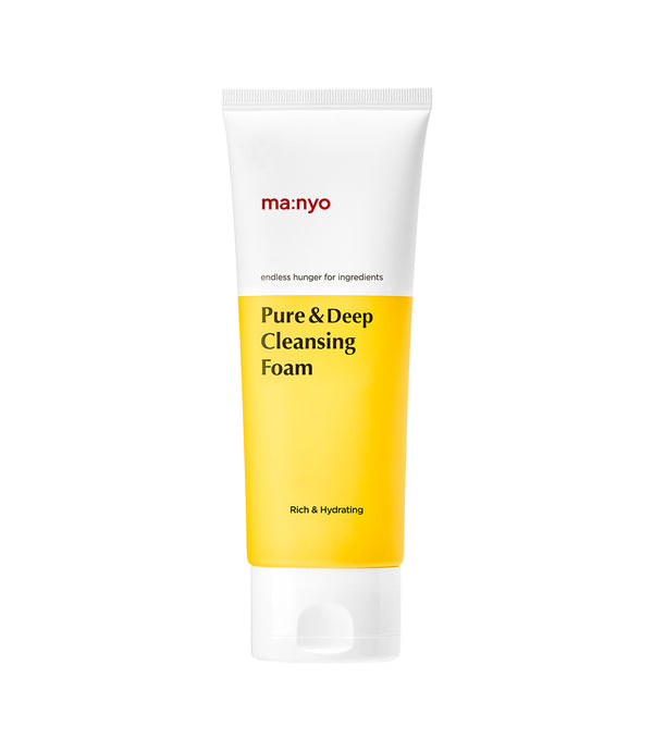 MANYO Pure & Deep Cleansing Foam 100ml – Limpiador Facial de Poros Profundo con Extracto de Rosa