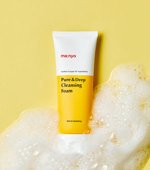 MANYO Pure & Deep Cleansing Foam 100ml – Limpiador Facial de Poros Profundo con Extracto de Rosa