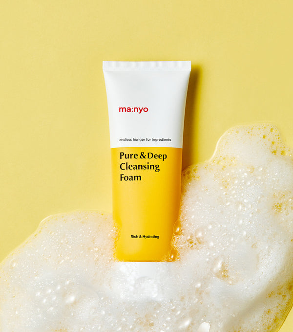 MANYO Pure & Deep Cleansing Foam 100ml – Limpiador Facial de Poros Profundo con Extracto de Rosa