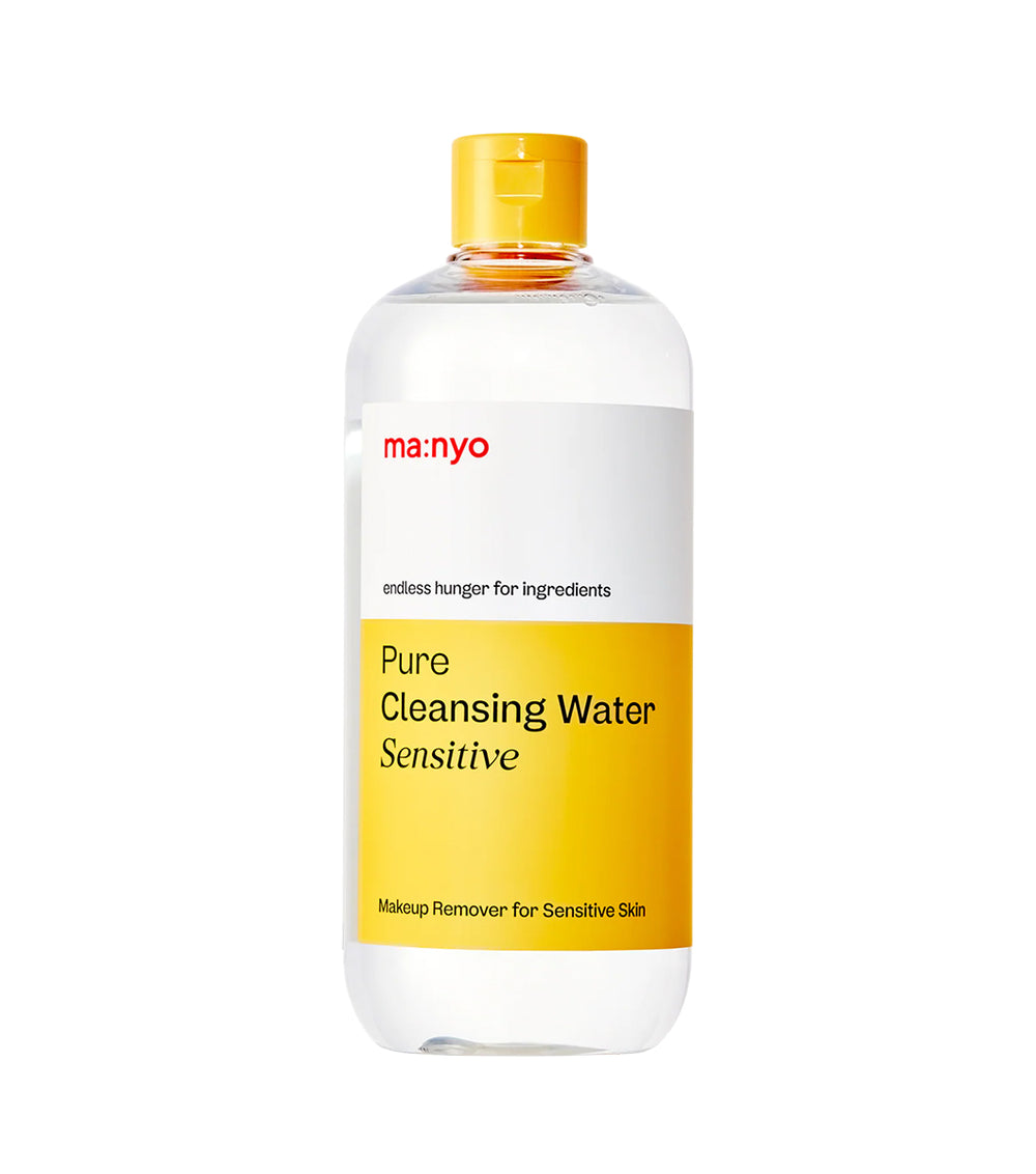 MANYO Pure Cleansing Water Sensitive 500ml – Agua Micelar Limpiadora y Calmante con Método Triple+ Micellar