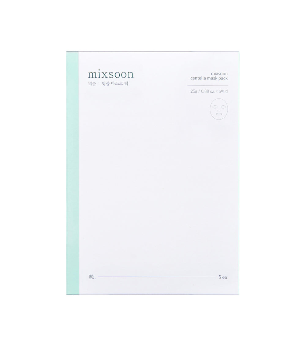 MIXSOON Centella Mask Pack 1u – Mascarilla Calmante y Reparadora con Centella Asiática